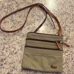Dooney & Bourke Olive and Brown Crossbody Bag